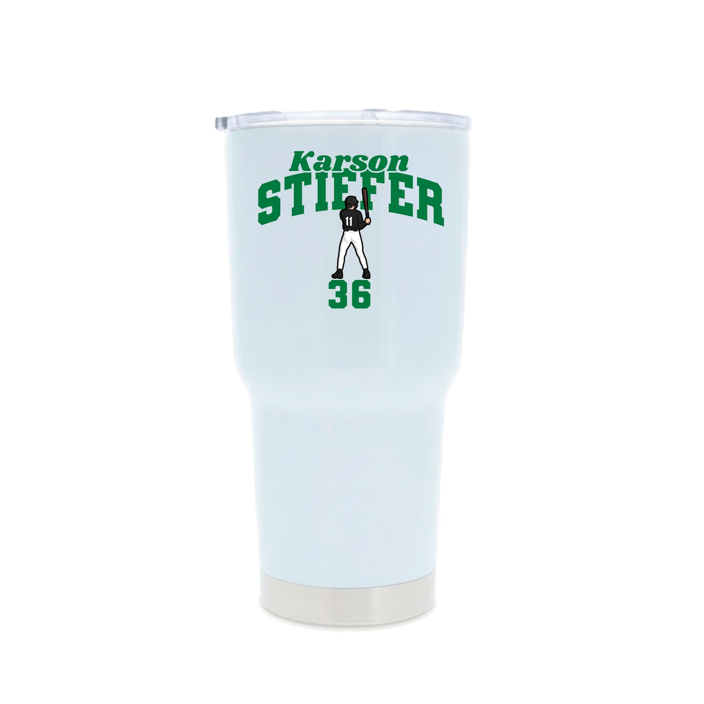 30oz Stainless Steel Tumbler — Signature Arch in White
