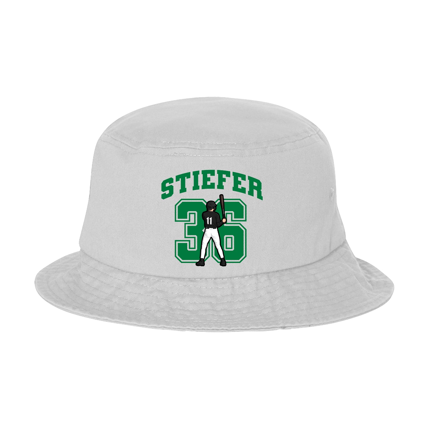 Bucket Cap — Number in White