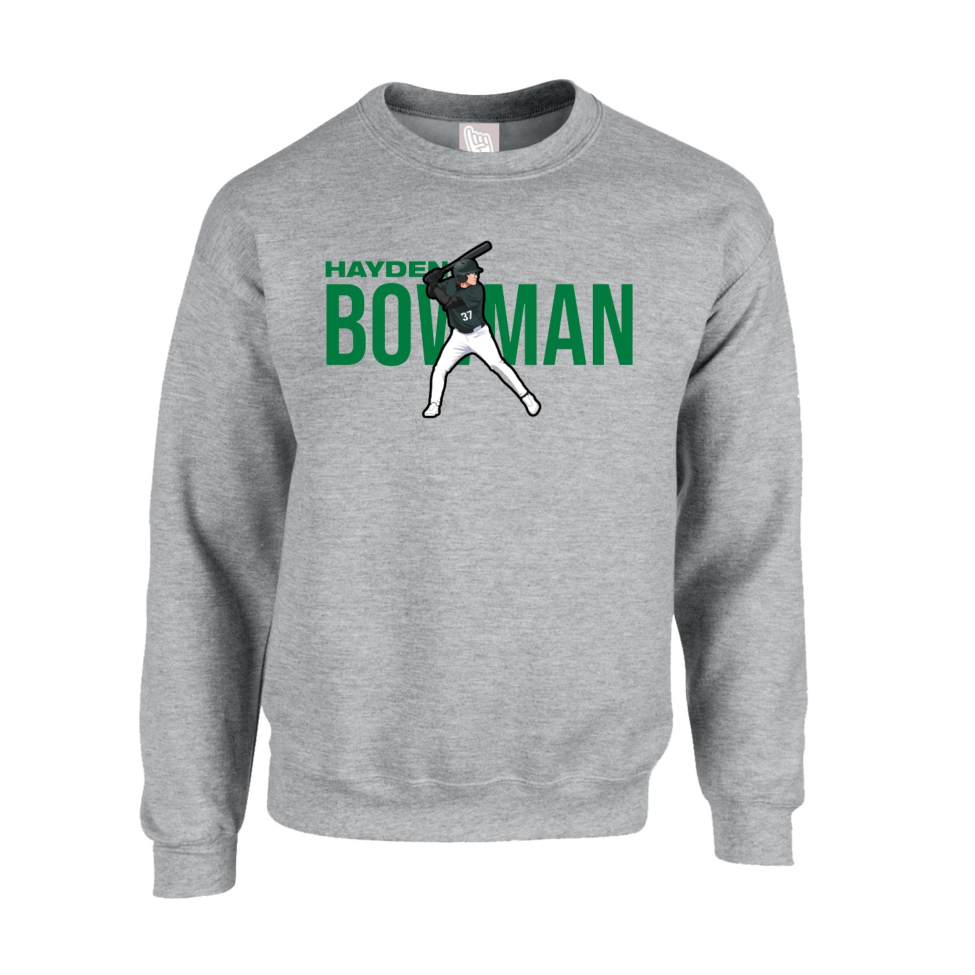Fleece Crew — Player Name in Grey