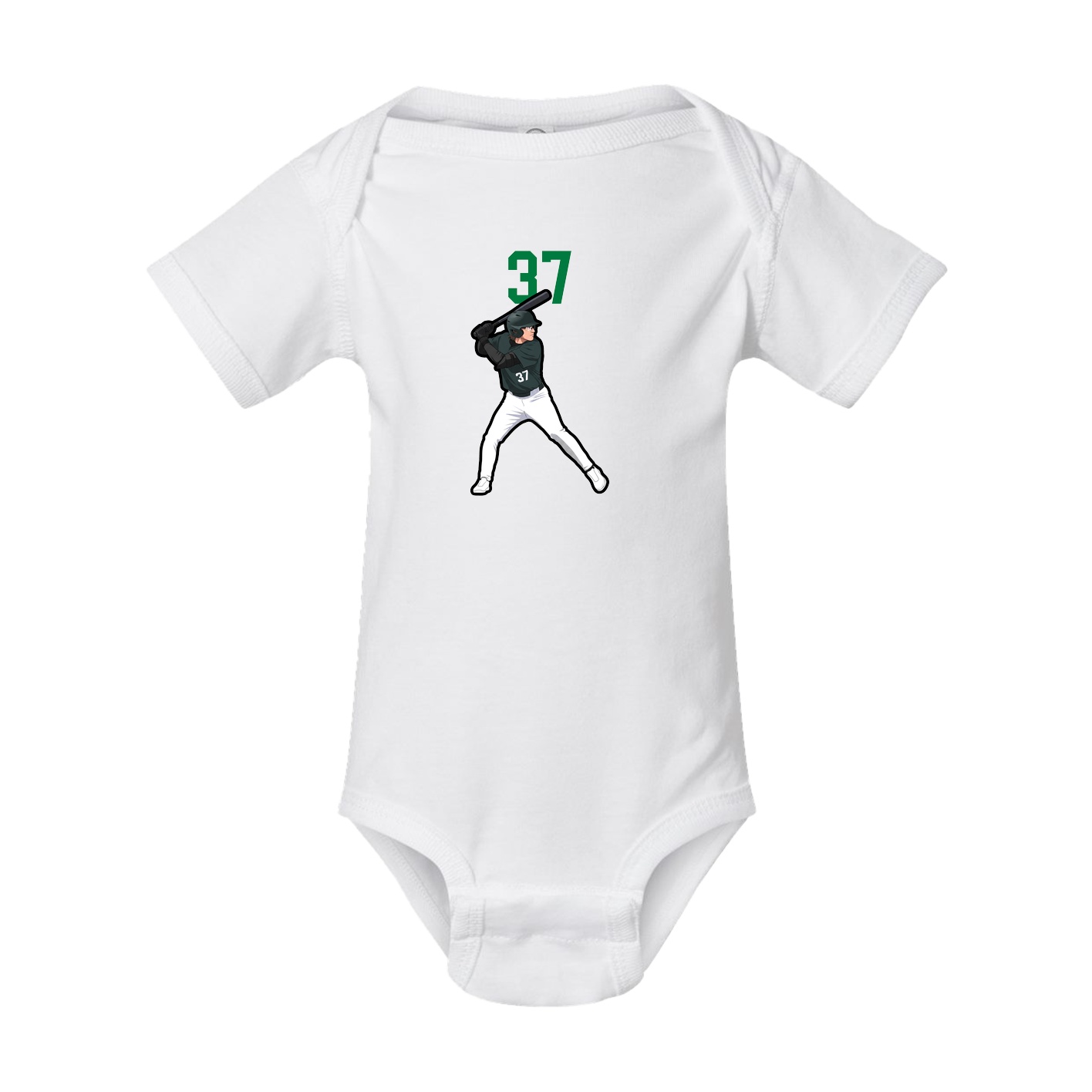 Baby Onesie — Number Top in White