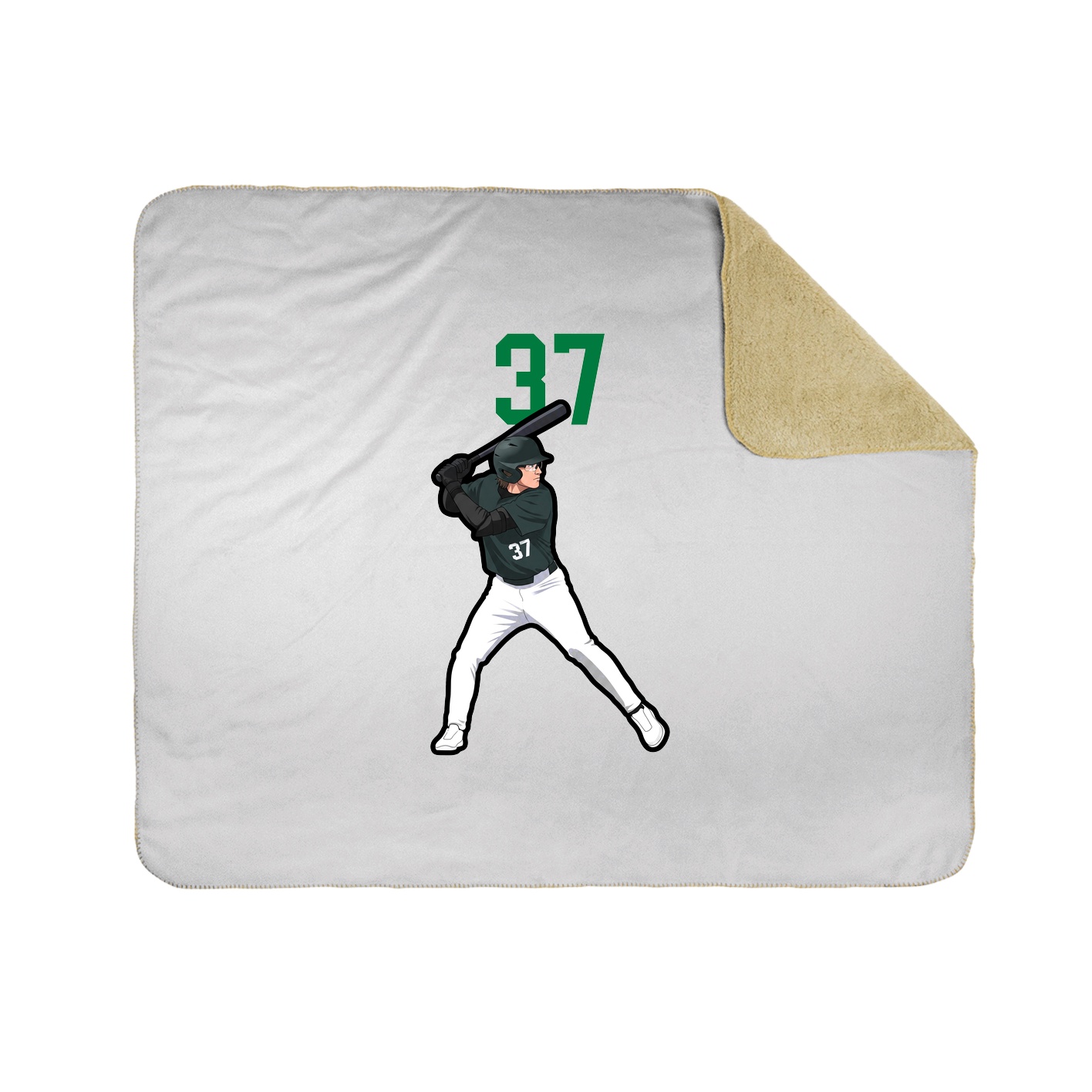 Throw Blanket — Number Top in White