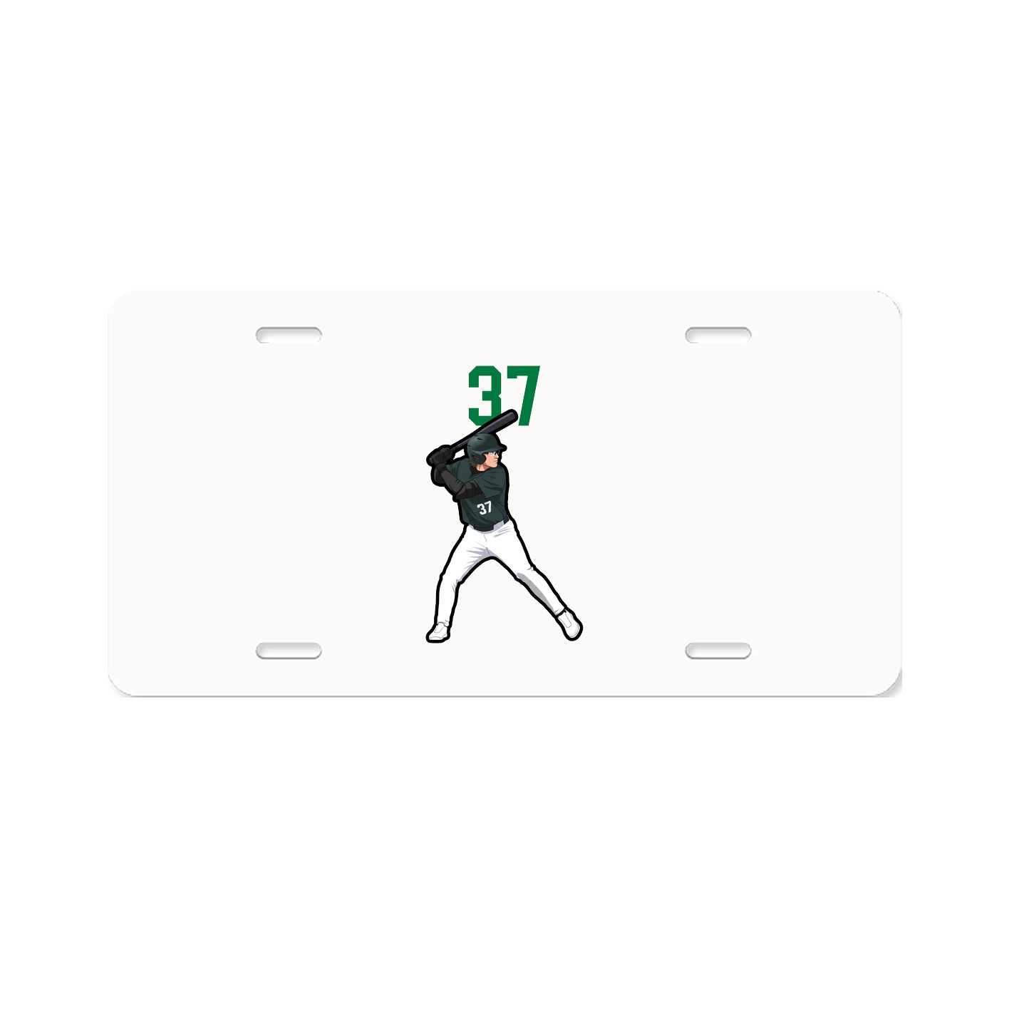 License Plate — Number Top in Classic