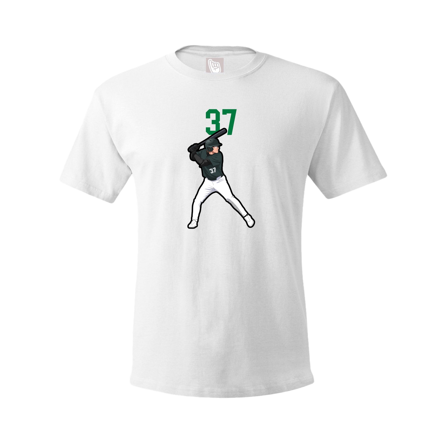 Youth Tee — Number Top in White
