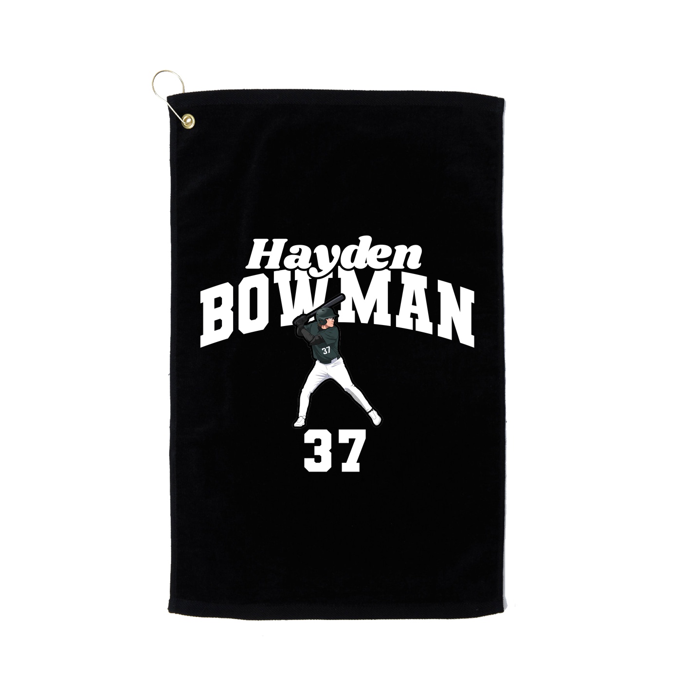 Golf Towel — Signature Arch in Black