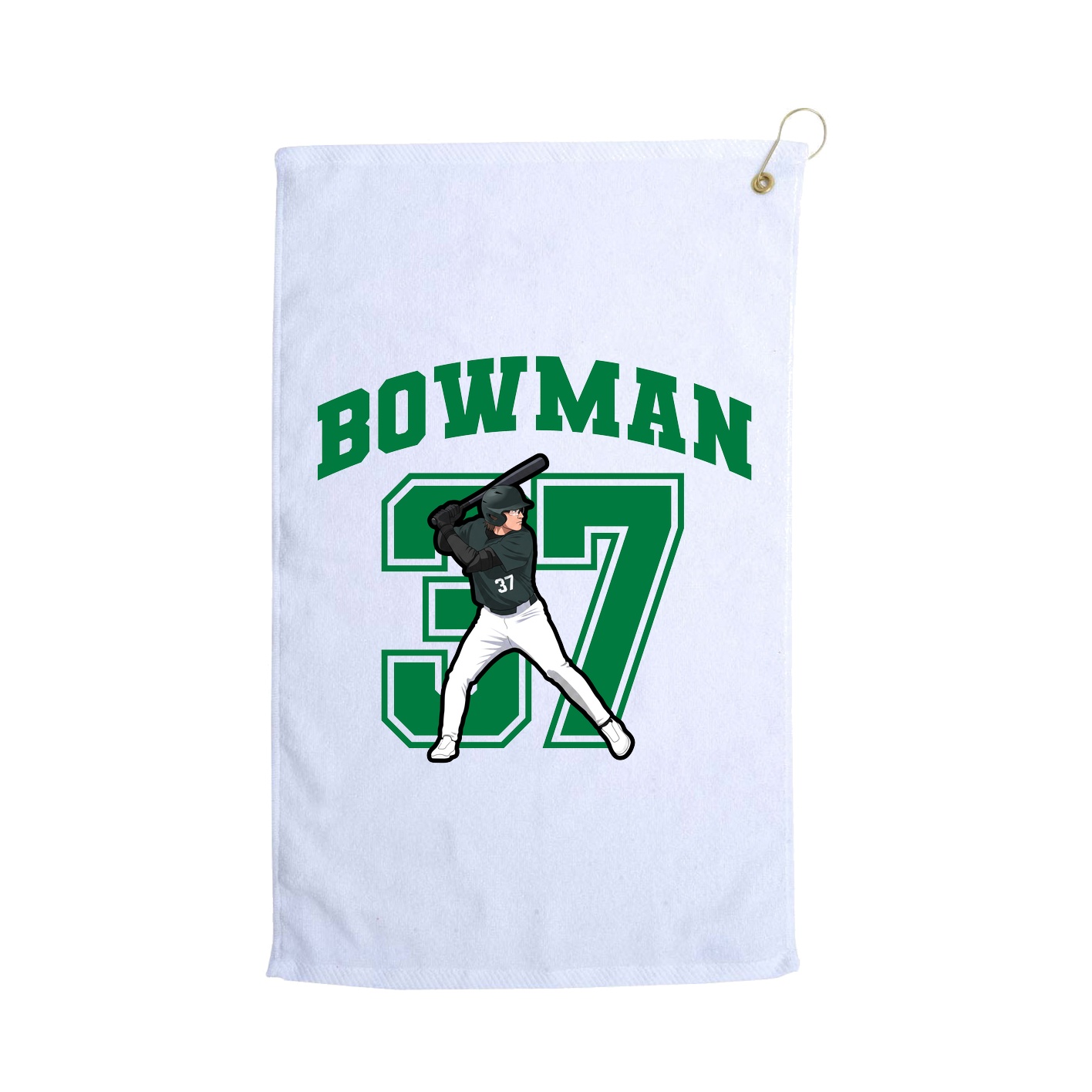 Golf Towel — Number in White