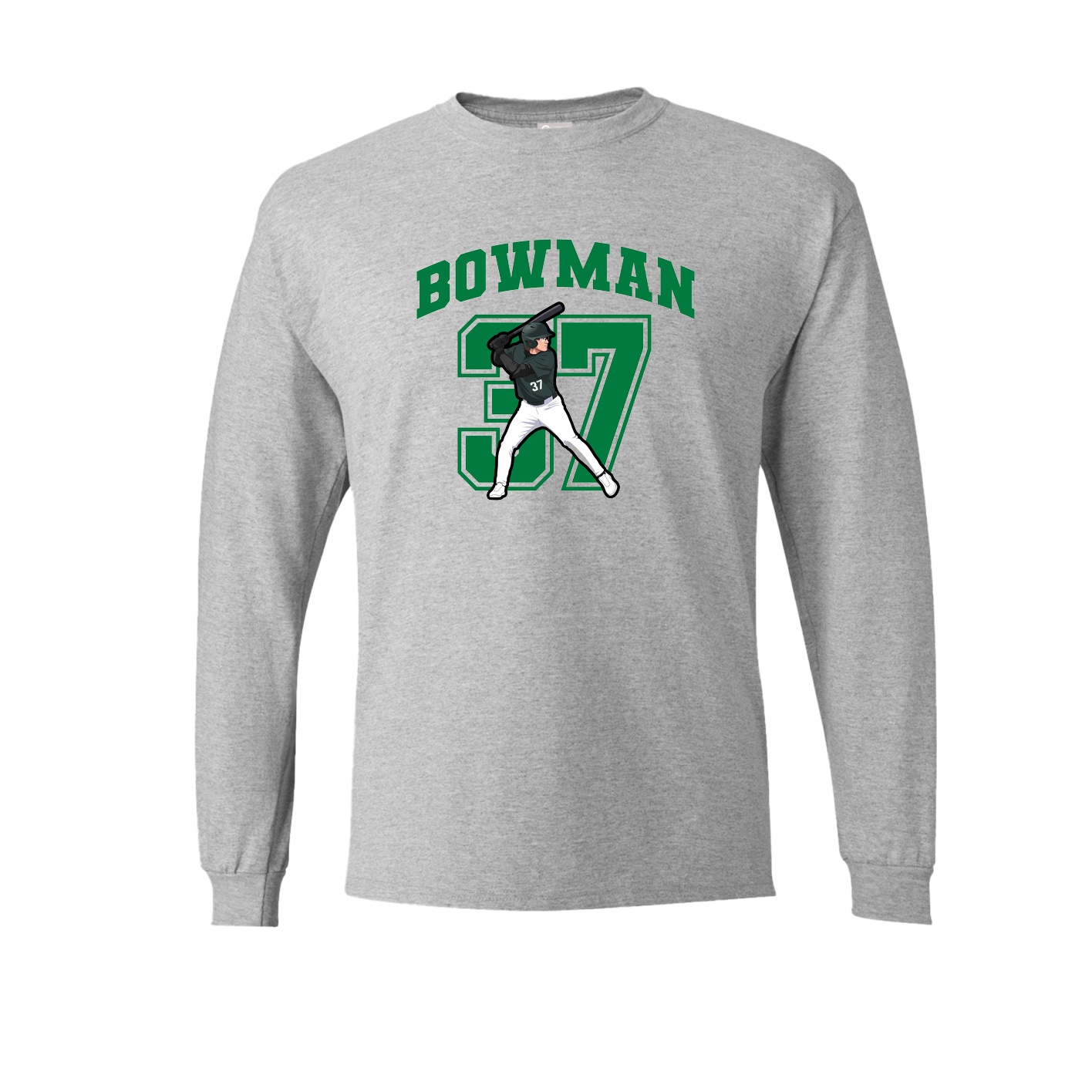 Long Sleeve Tee — Number in Grey