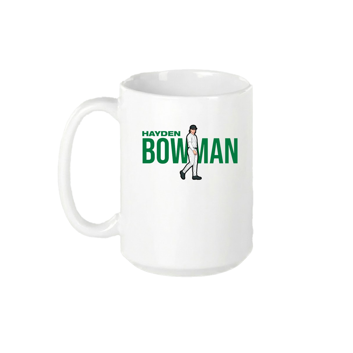 15oz Coffee Mug — Player Name in White