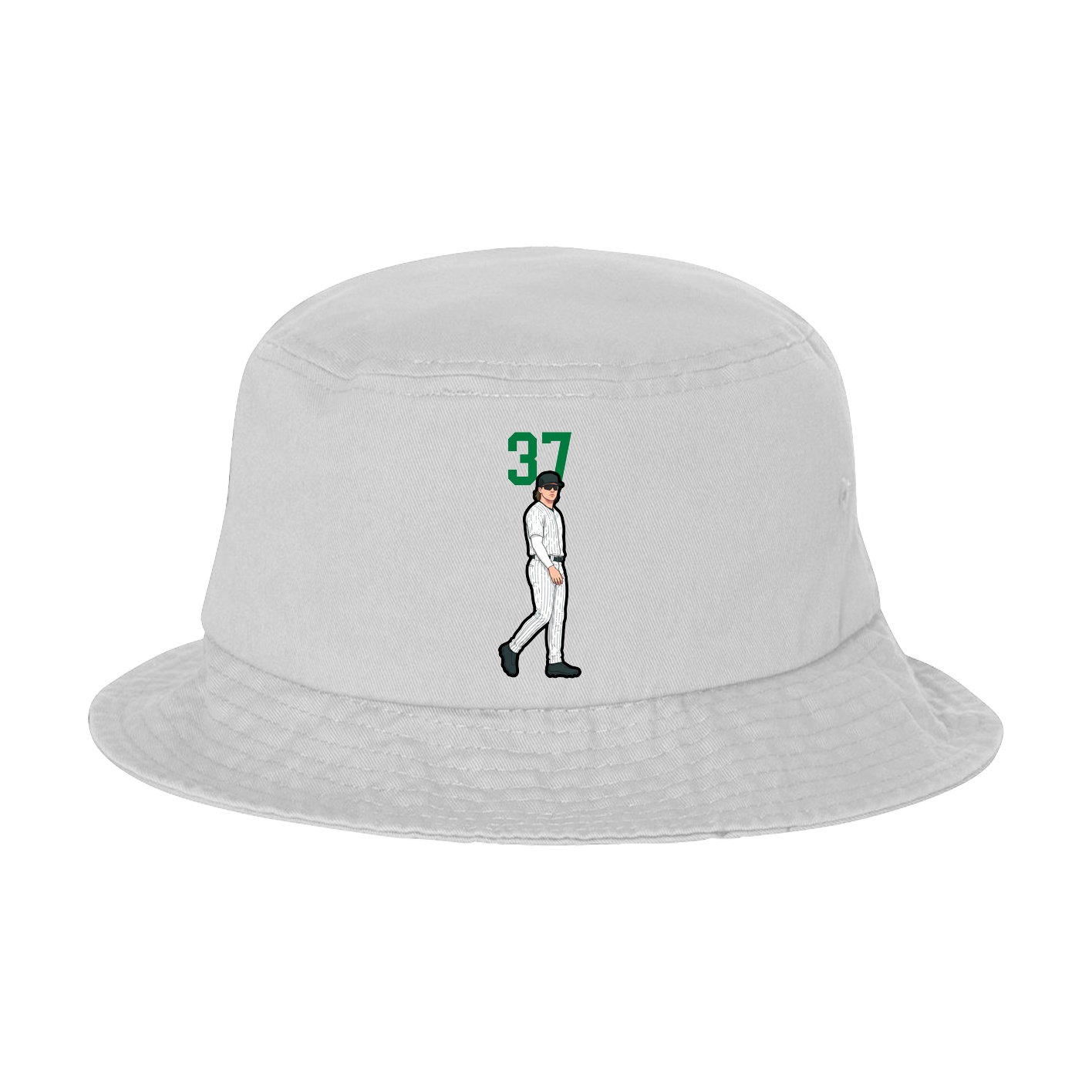 Bucket Cap — Number Top in White