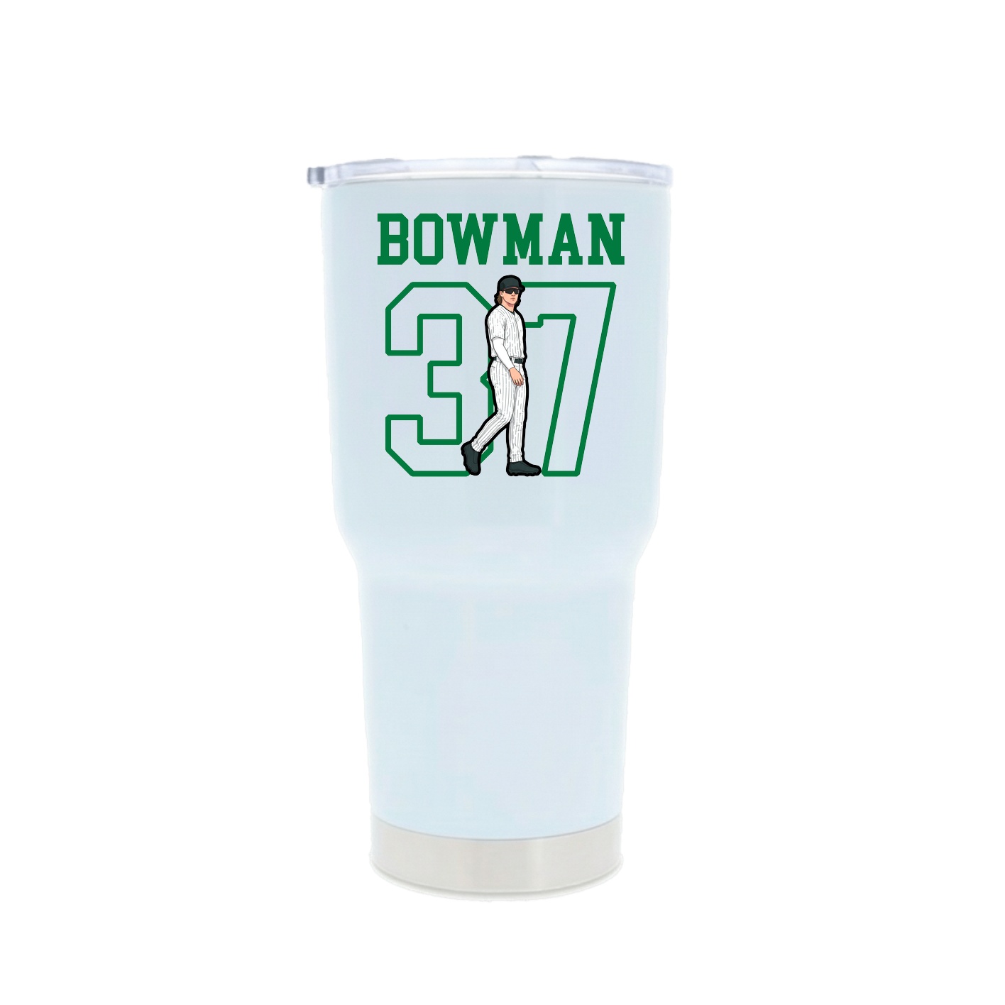 30oz Stainless Steel Tumbler — Shirsey in White