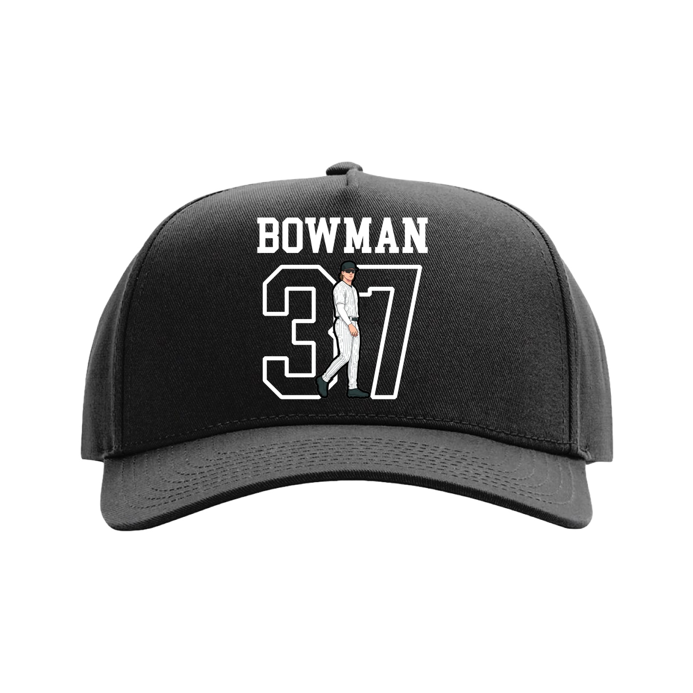 Full Fabric Five-Panel Champ Cap — Shirsey in Black