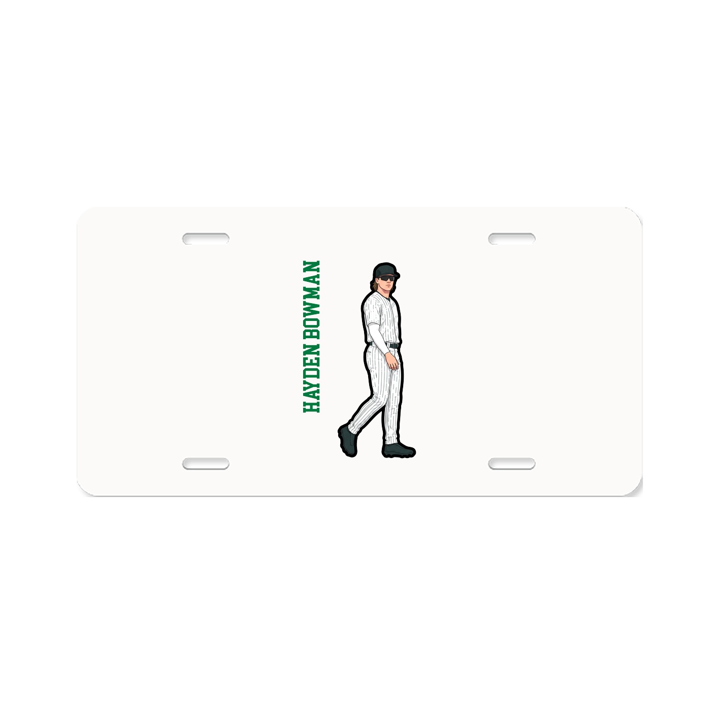 License Plate — Name Vertical in Classic
