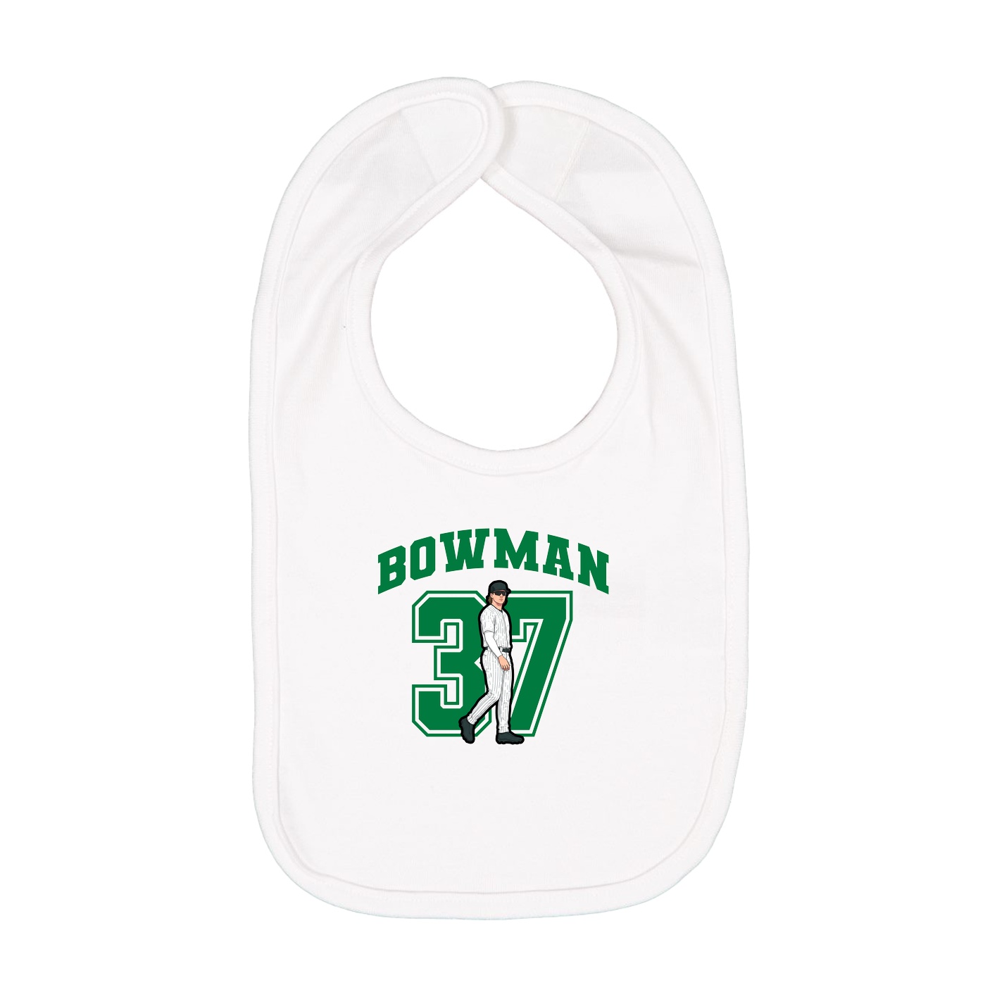 Infant Bib — Number in White