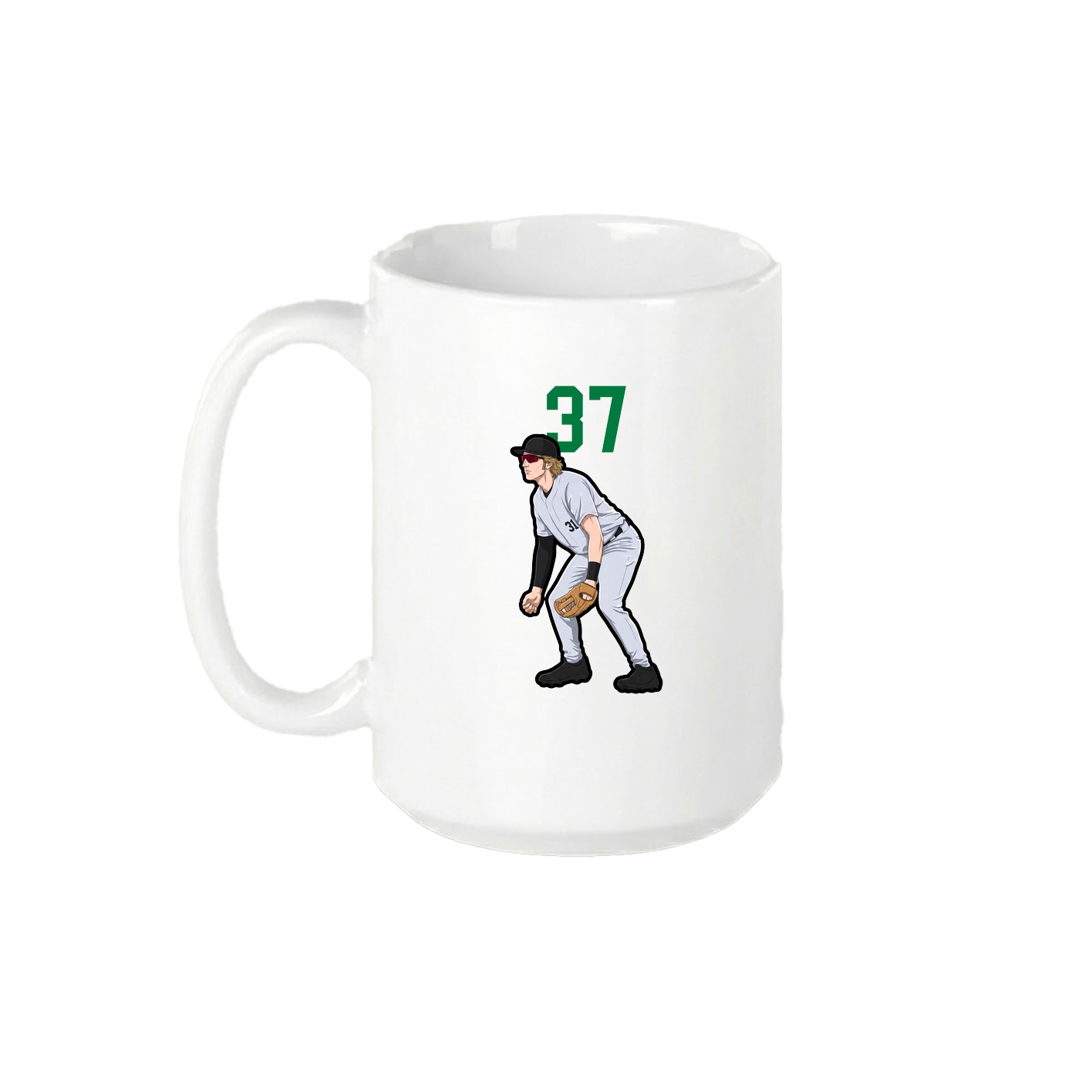 15oz Coffee Mug — Number Top in White