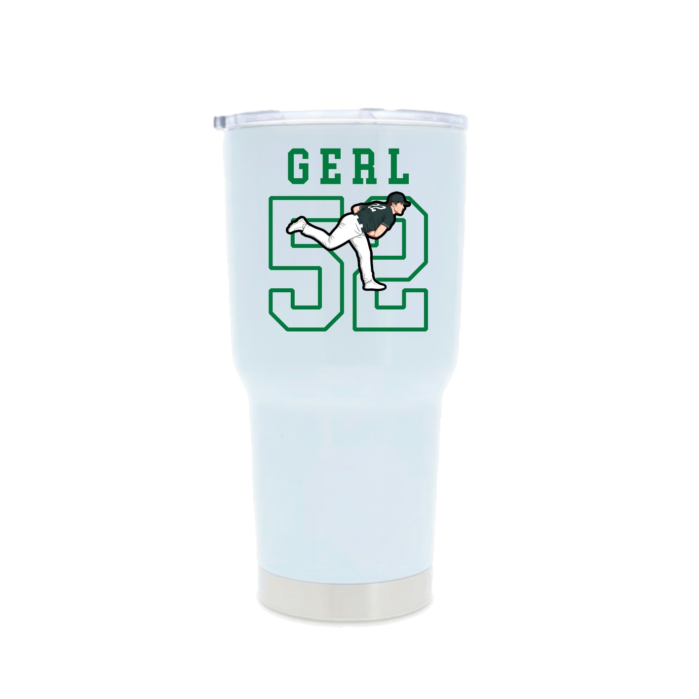 30oz Stainless Steel Tumbler — Shirsey in White
