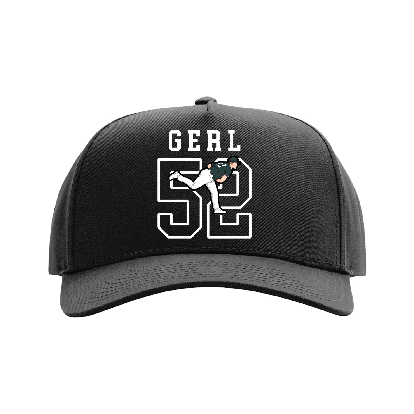 Full Fabric Five-Panel Champ Cap — Shirsey in Black