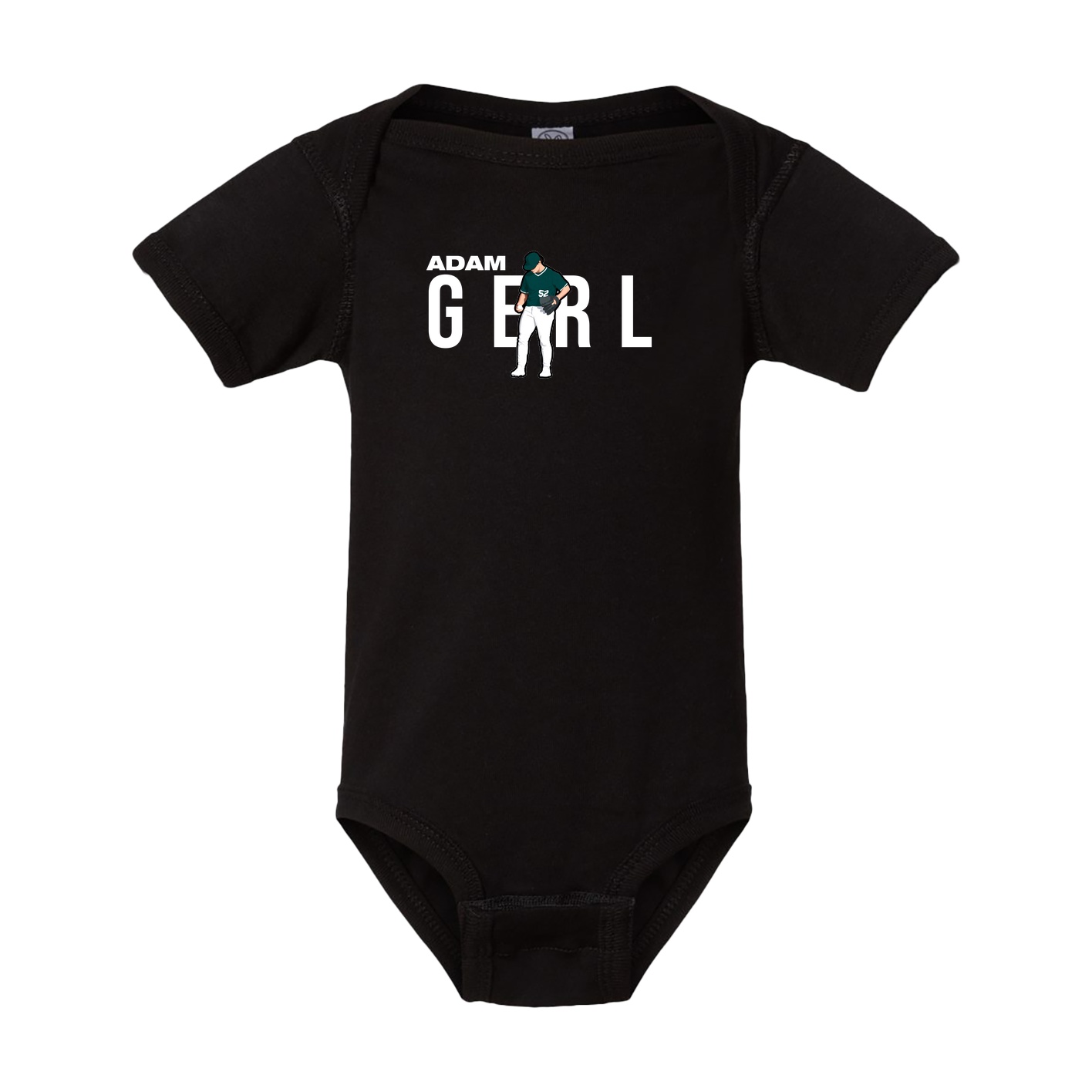 Baby Onesie — Player Name in Black