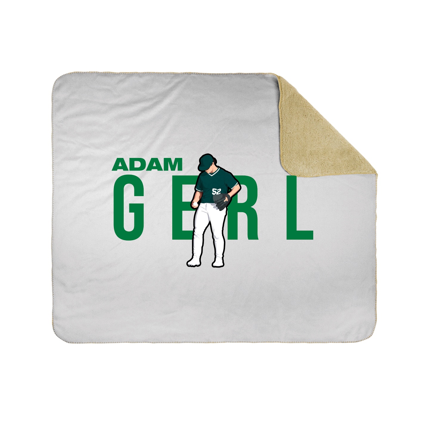 Throw Blanket — Player Name in White