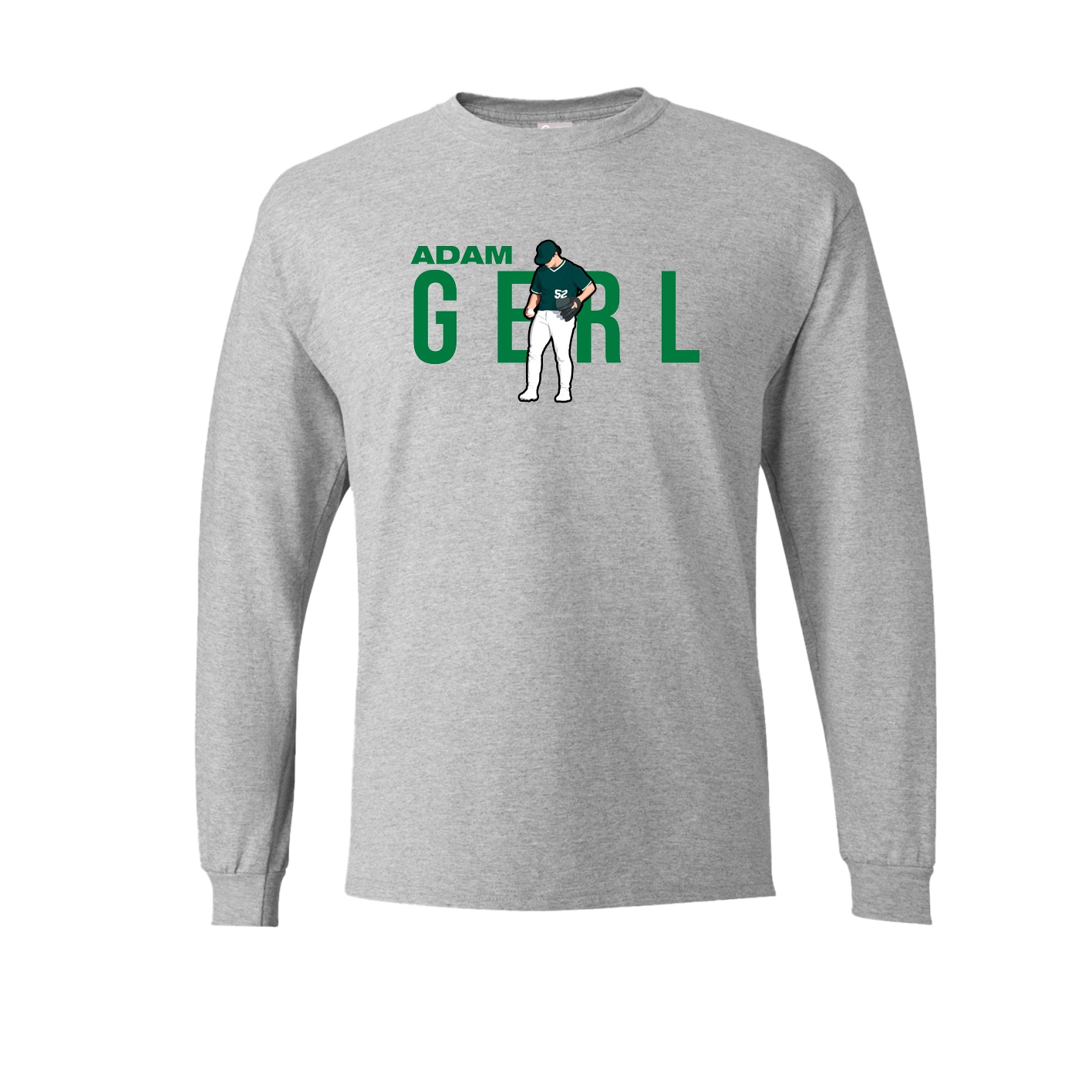 Long Sleeve Tee — Player Name in Grey