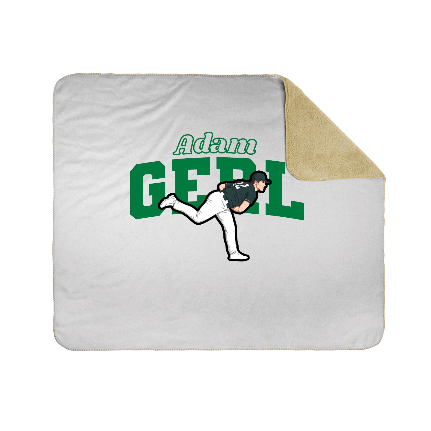 Throw Blanket — Name Arch in White