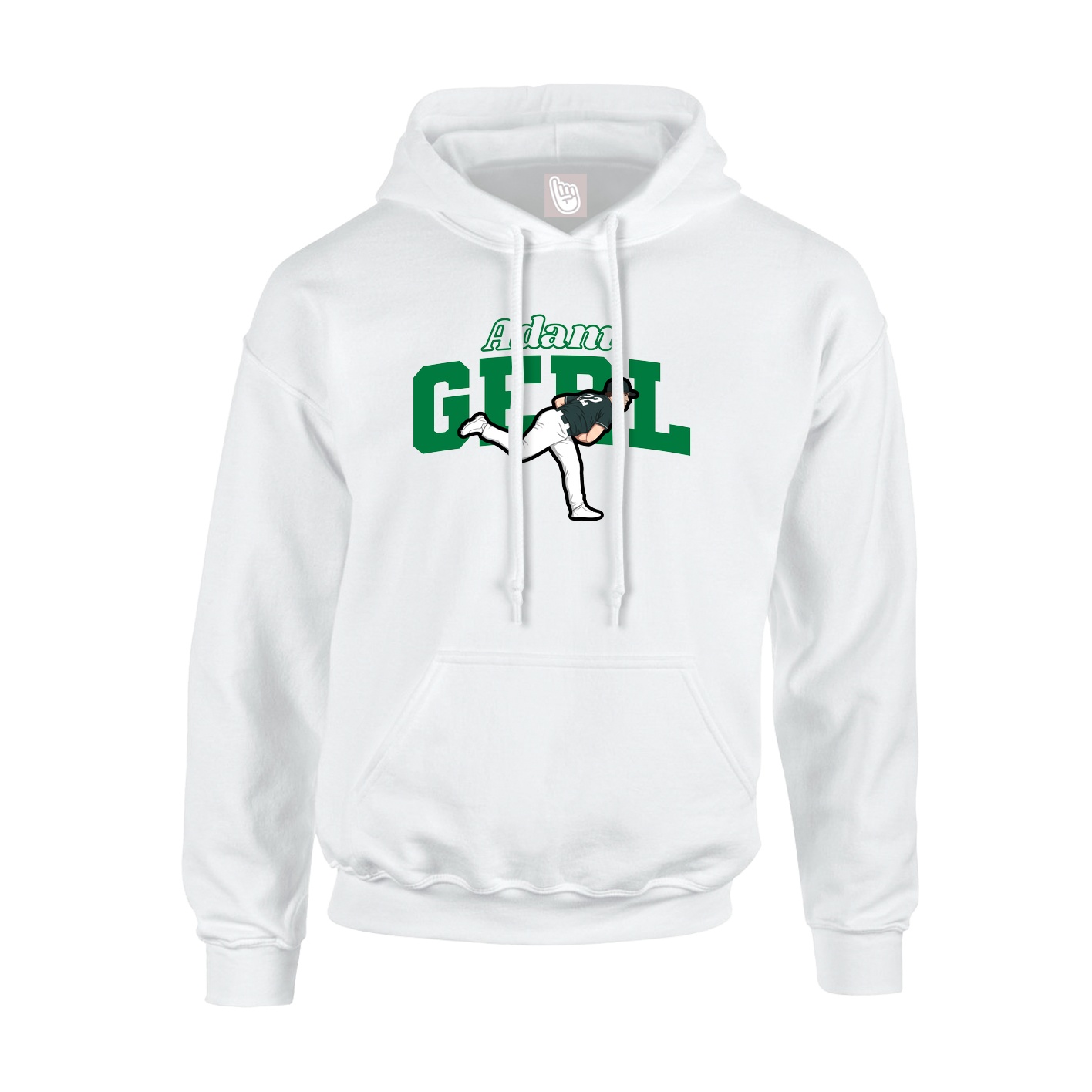 Hoodie — Name Arch in White