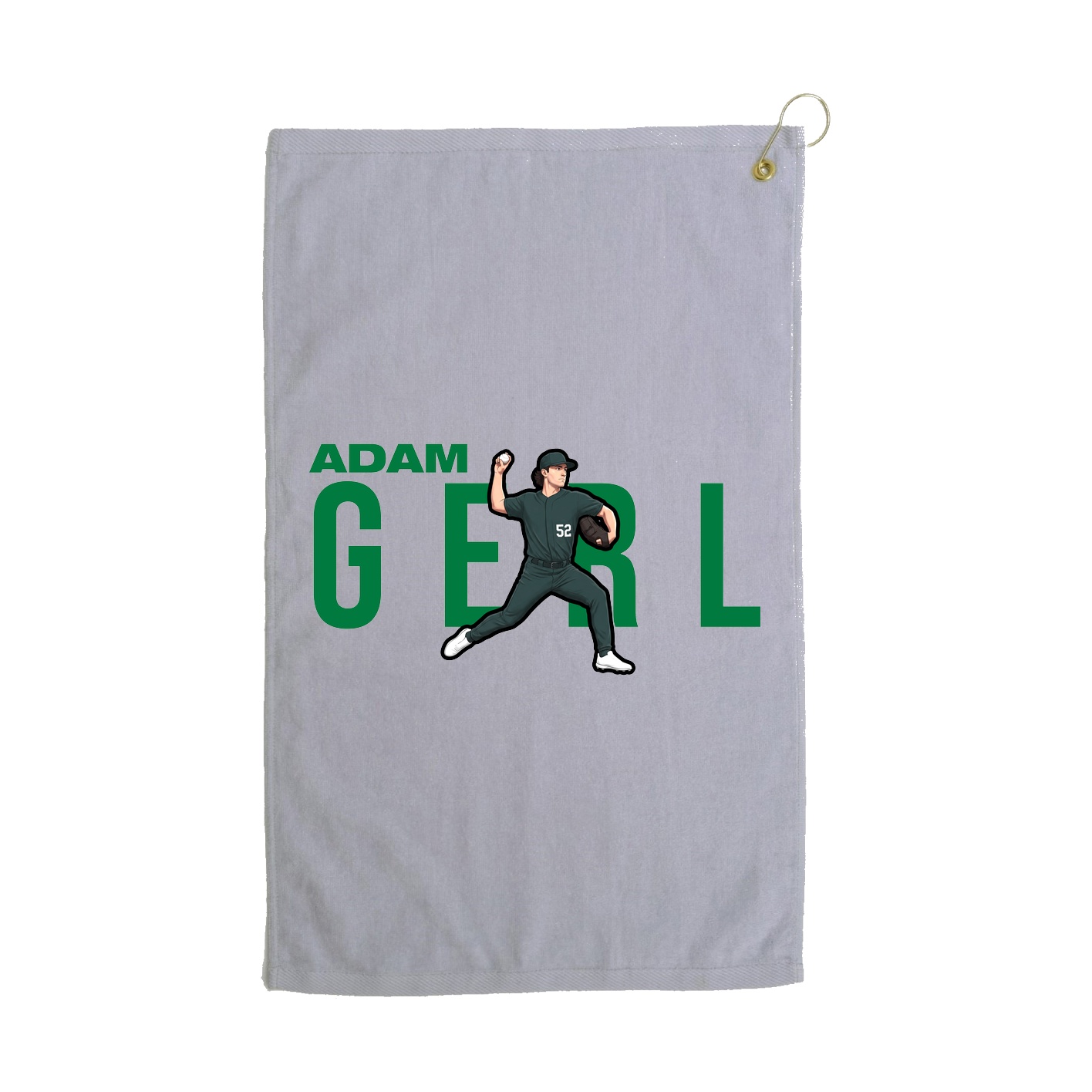 Golf Towel — Player Name in Grey