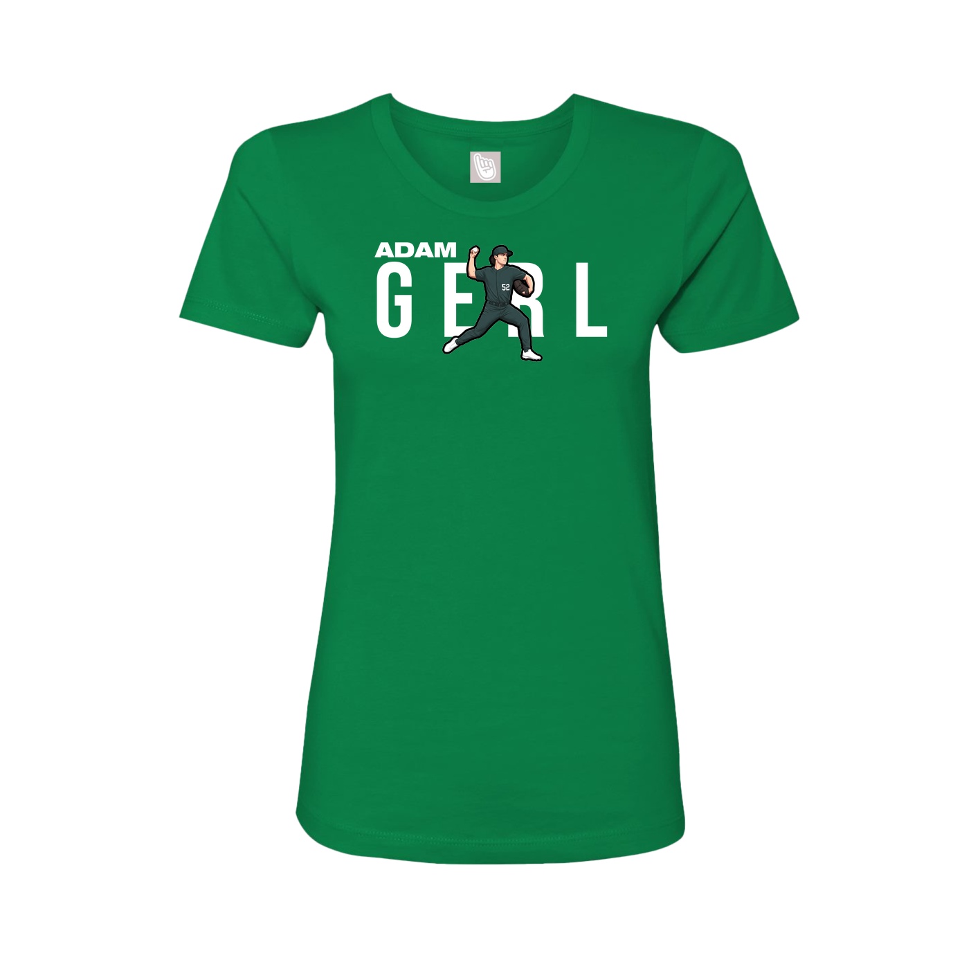 Fitted Women's Tee — Player Name in Green