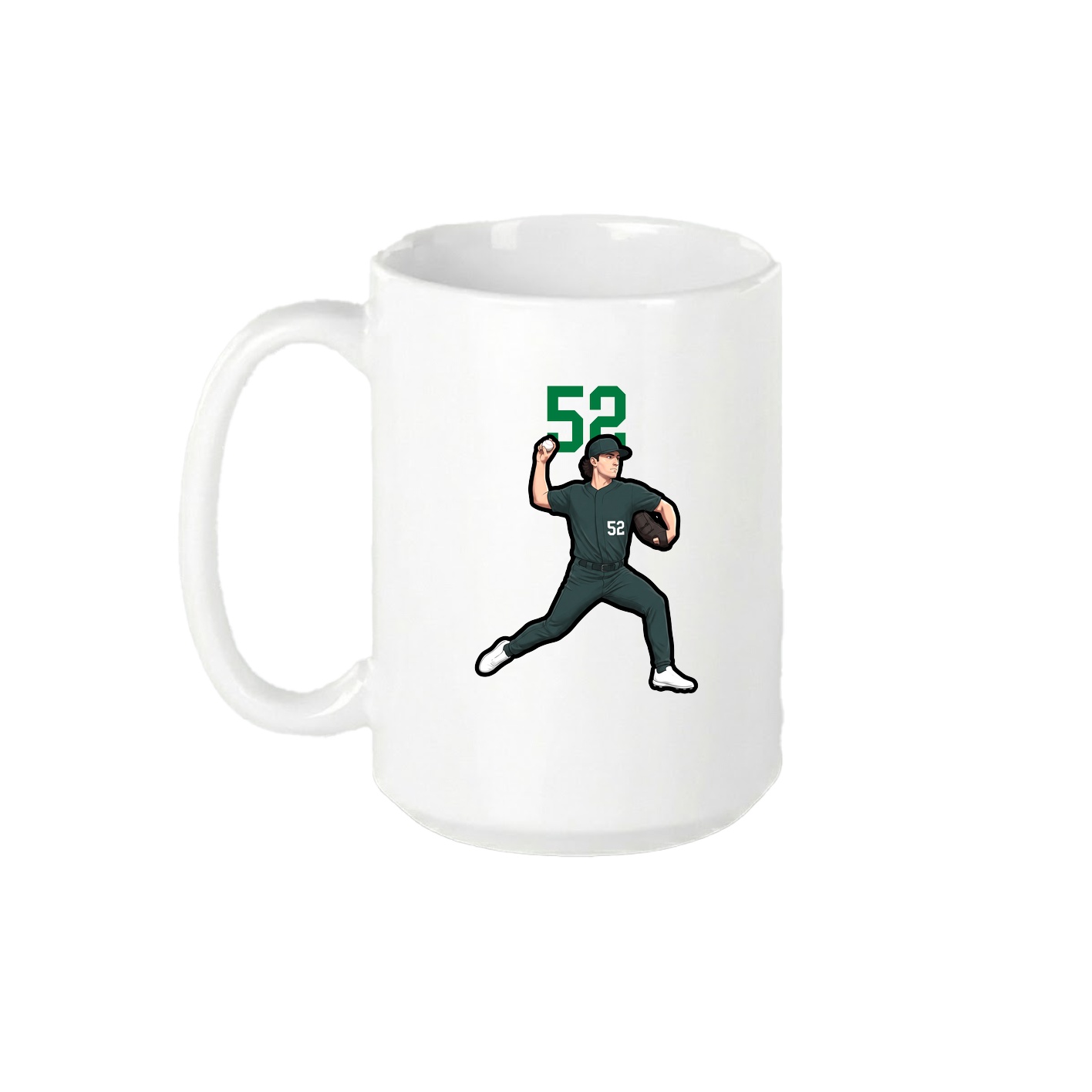 15oz Coffee Mug — Number Top in White