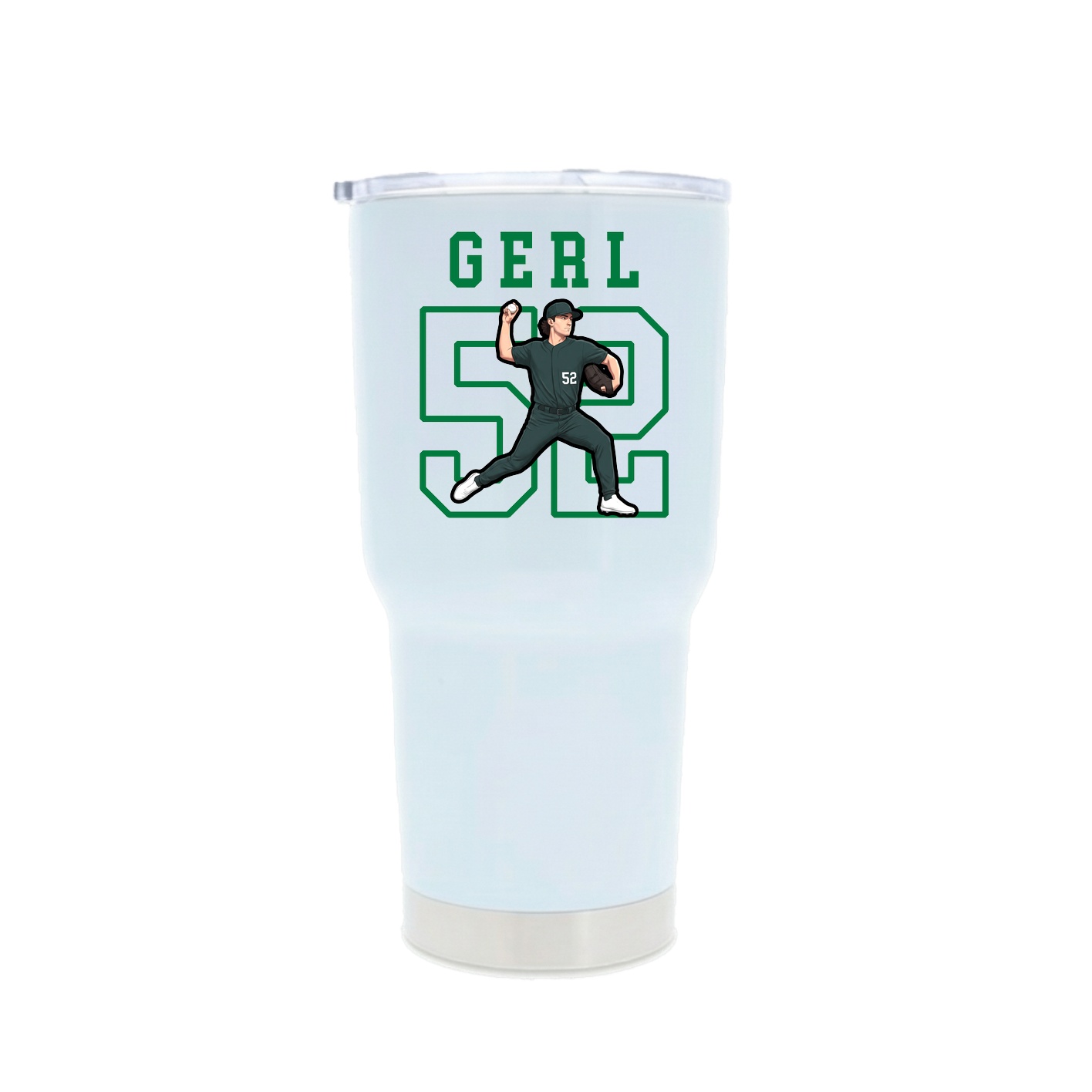 30oz Stainless Steel Tumbler — Shirsey in White