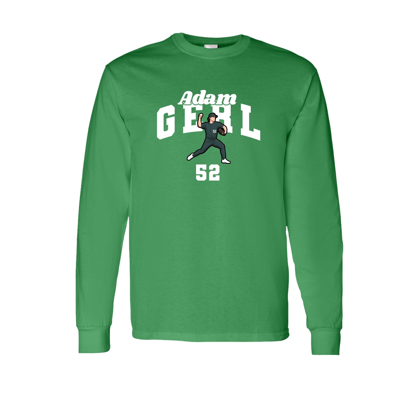 Long Sleeve Tee — Signature Arch in Green