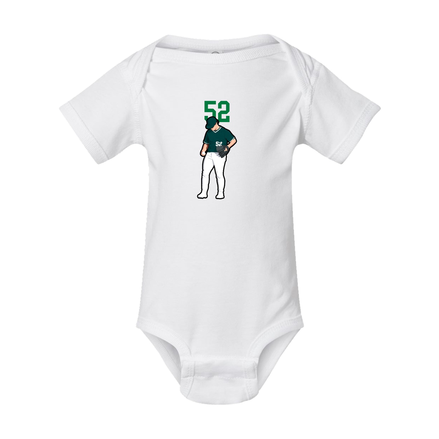 Baby Onesie — Number Top in White