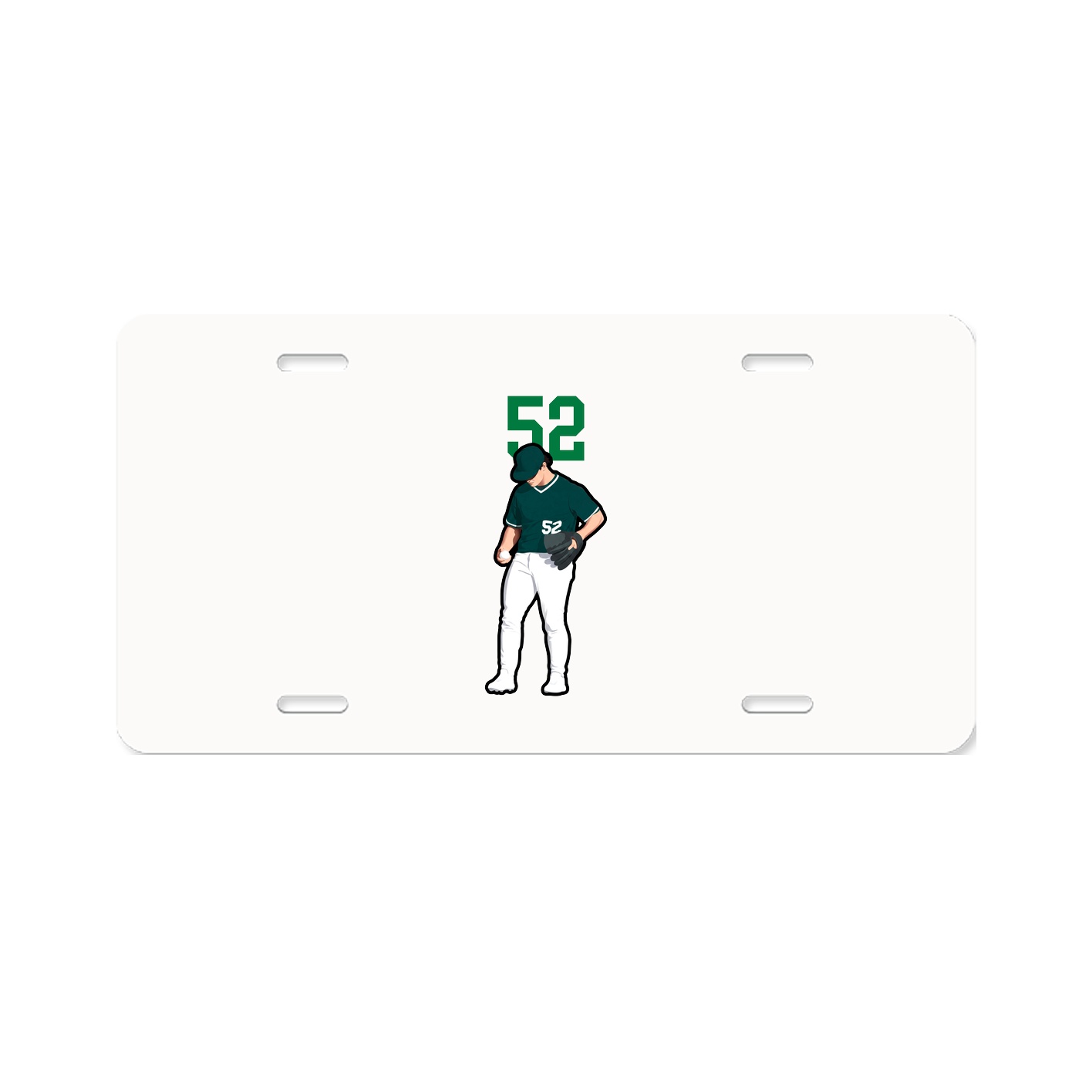 License Plate — Number Top in Classic