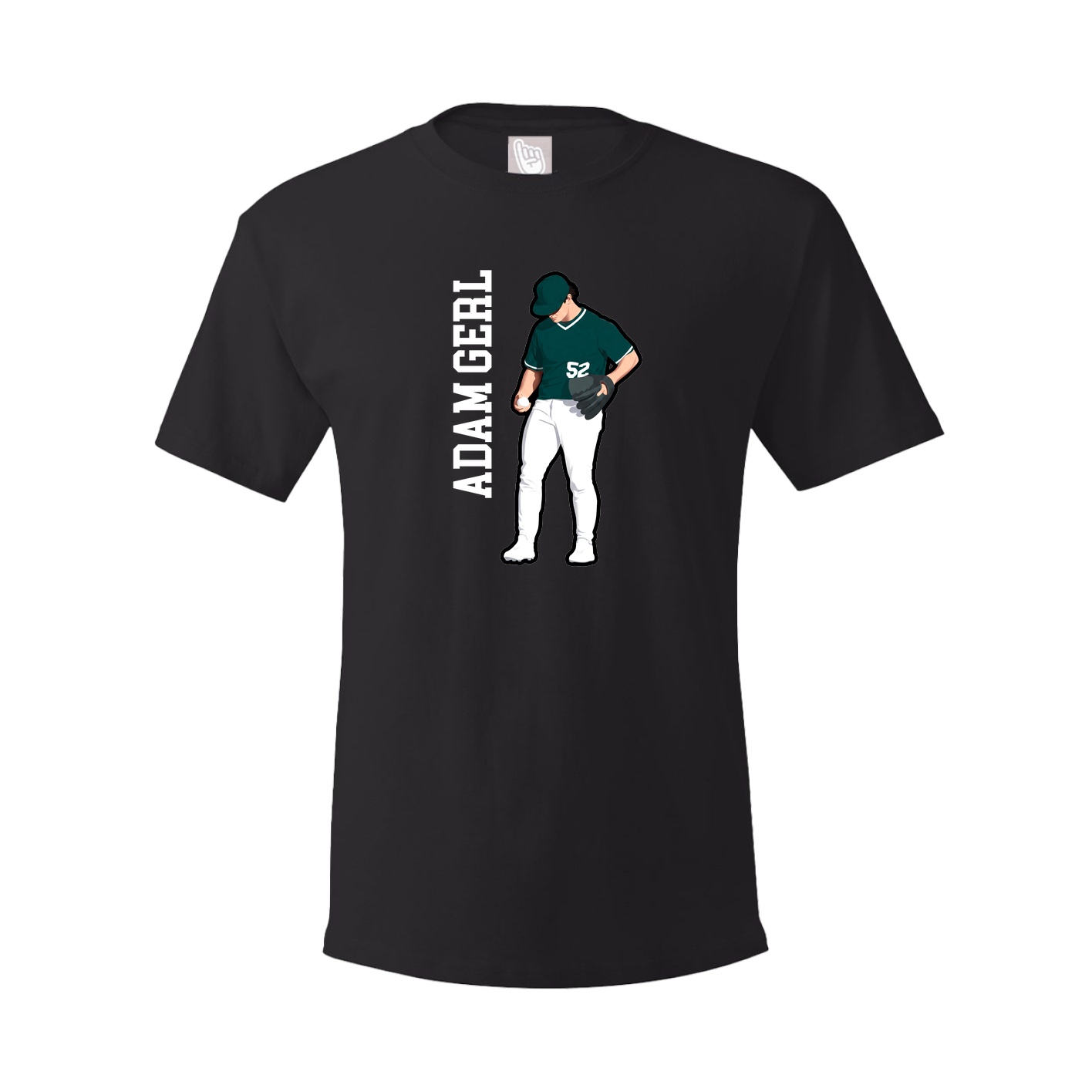 Youth Tee — Name Vertical in Black