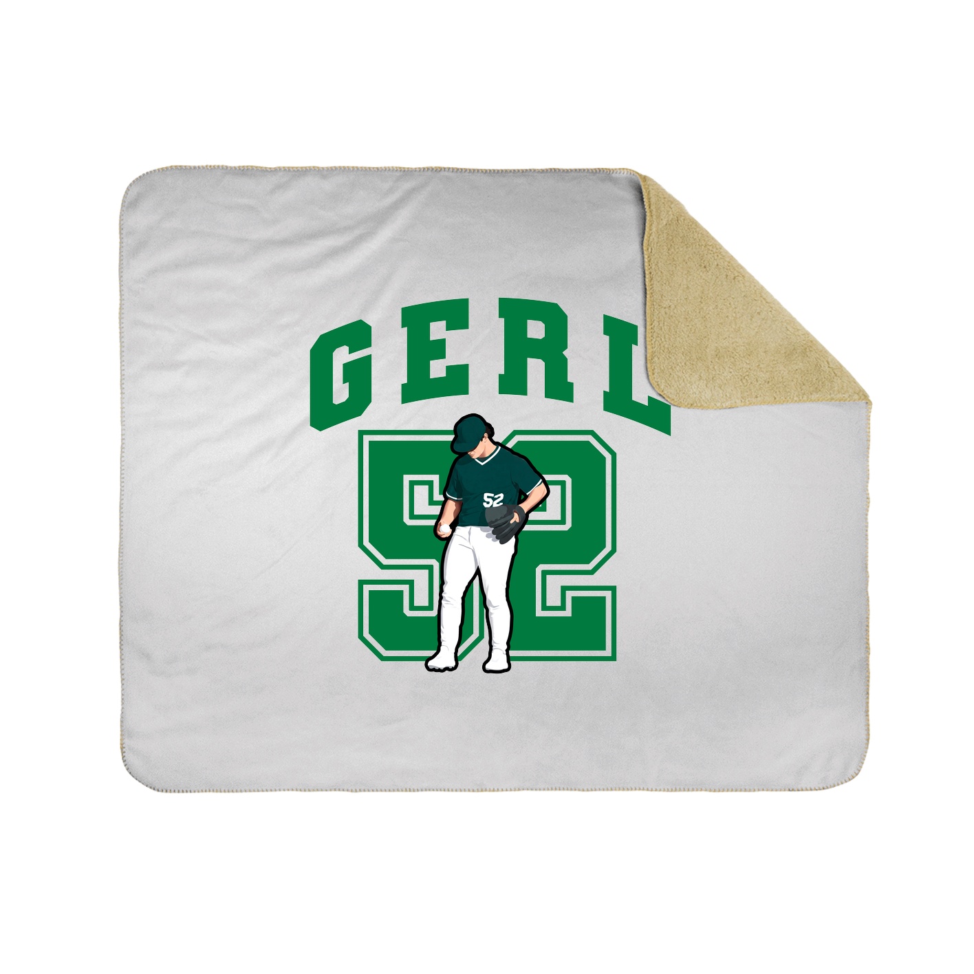 Throw Blanket — Number in White