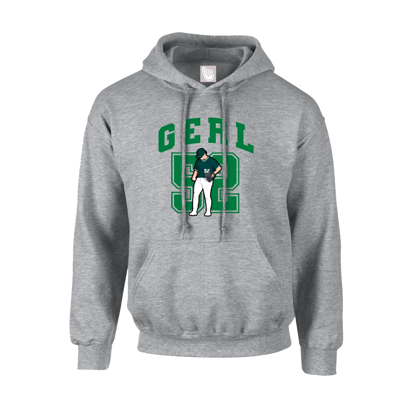 Hoodie — Number in Grey