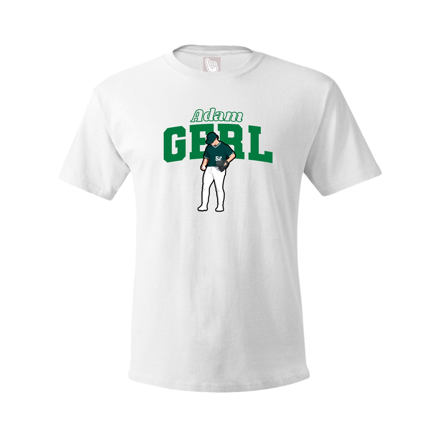 Youth Tee — Name Arch in White