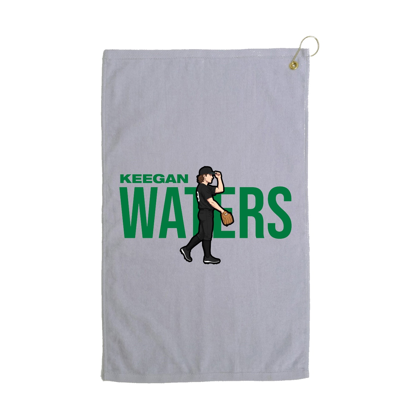 Golf Towel — Player Name in Grey