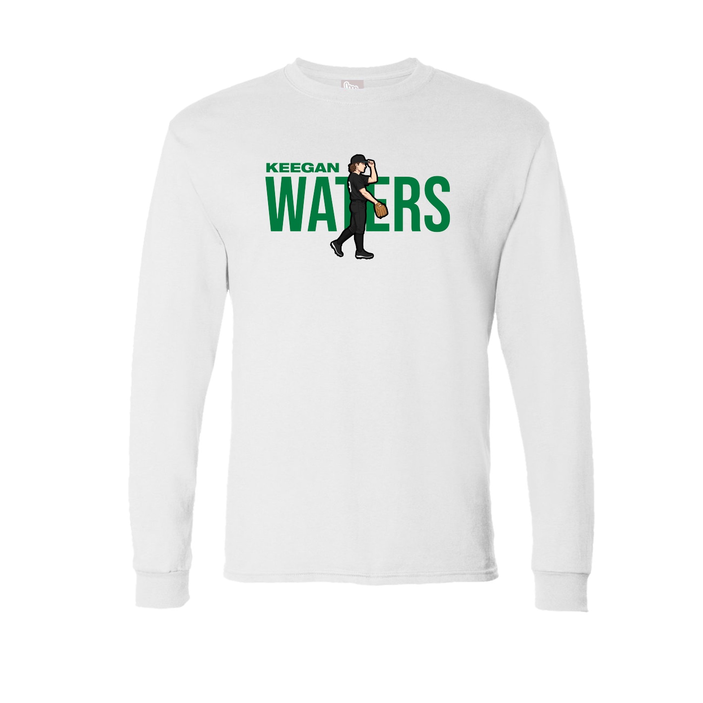Long Sleeve Tee — Player Name in White
