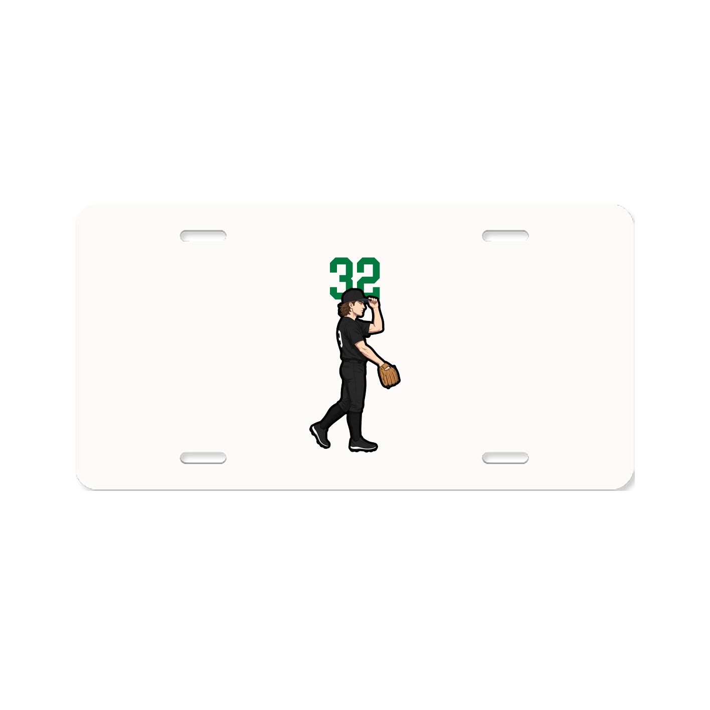 License Plate — Number Top in Classic