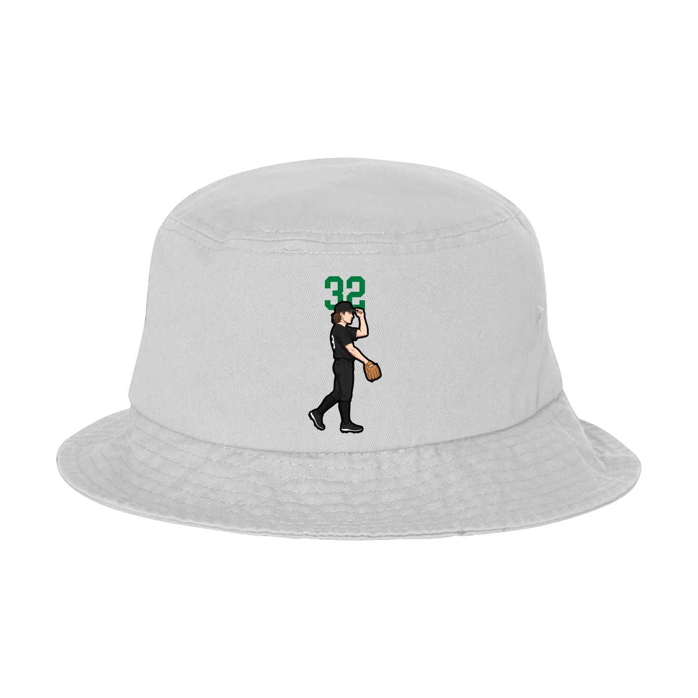 Bucket Cap — Number Top in White