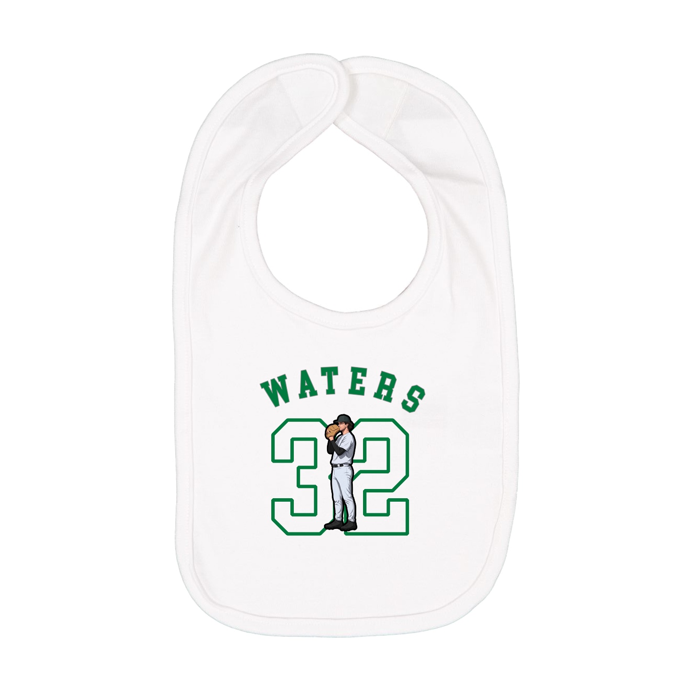 Infant Bib — Shirsey Arch in White