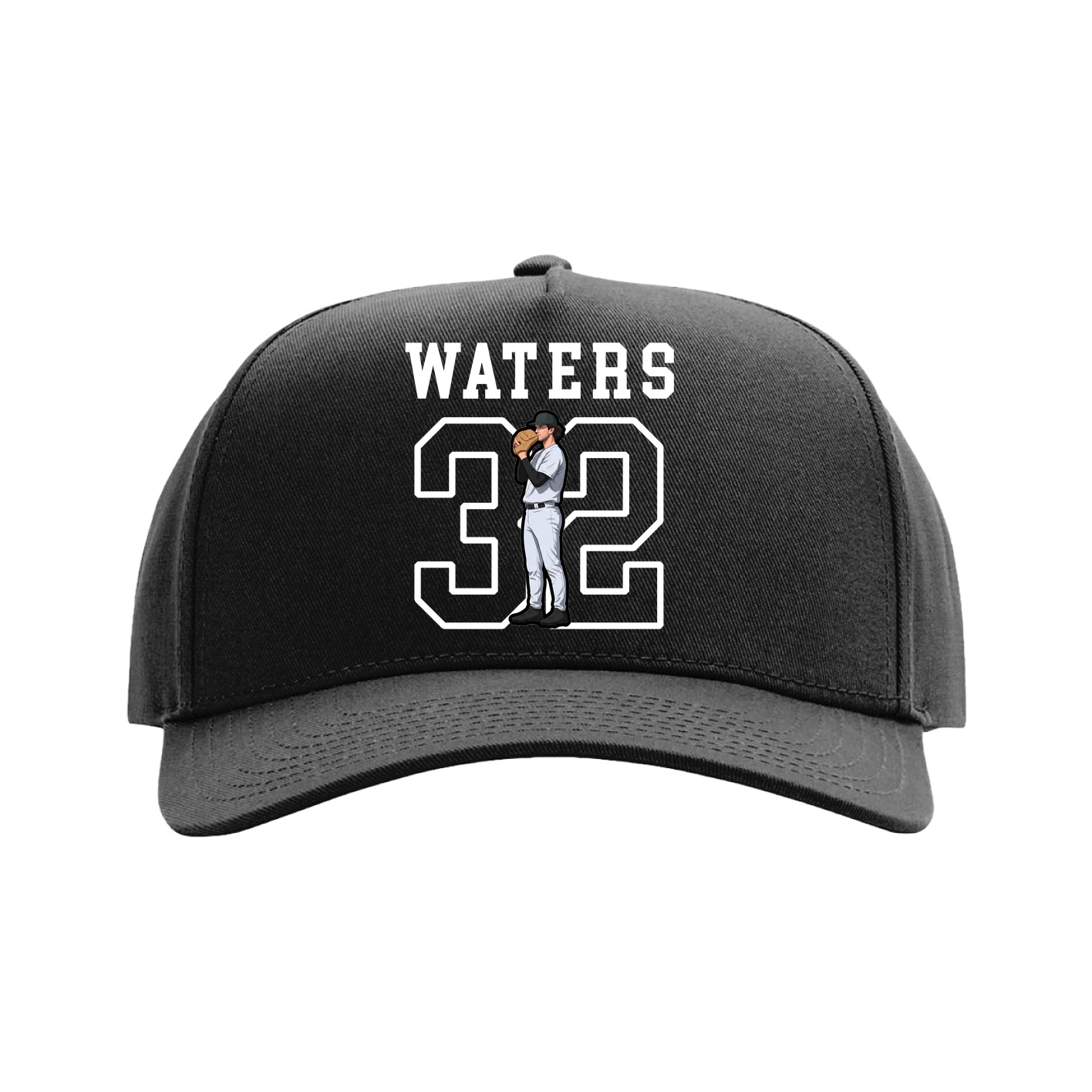 Full Fabric Five-Panel Champ Cap — Shirsey in Black