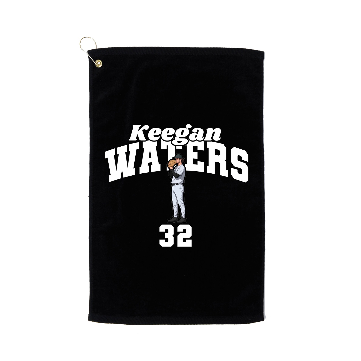 Golf Towel — Signature Arch in Black