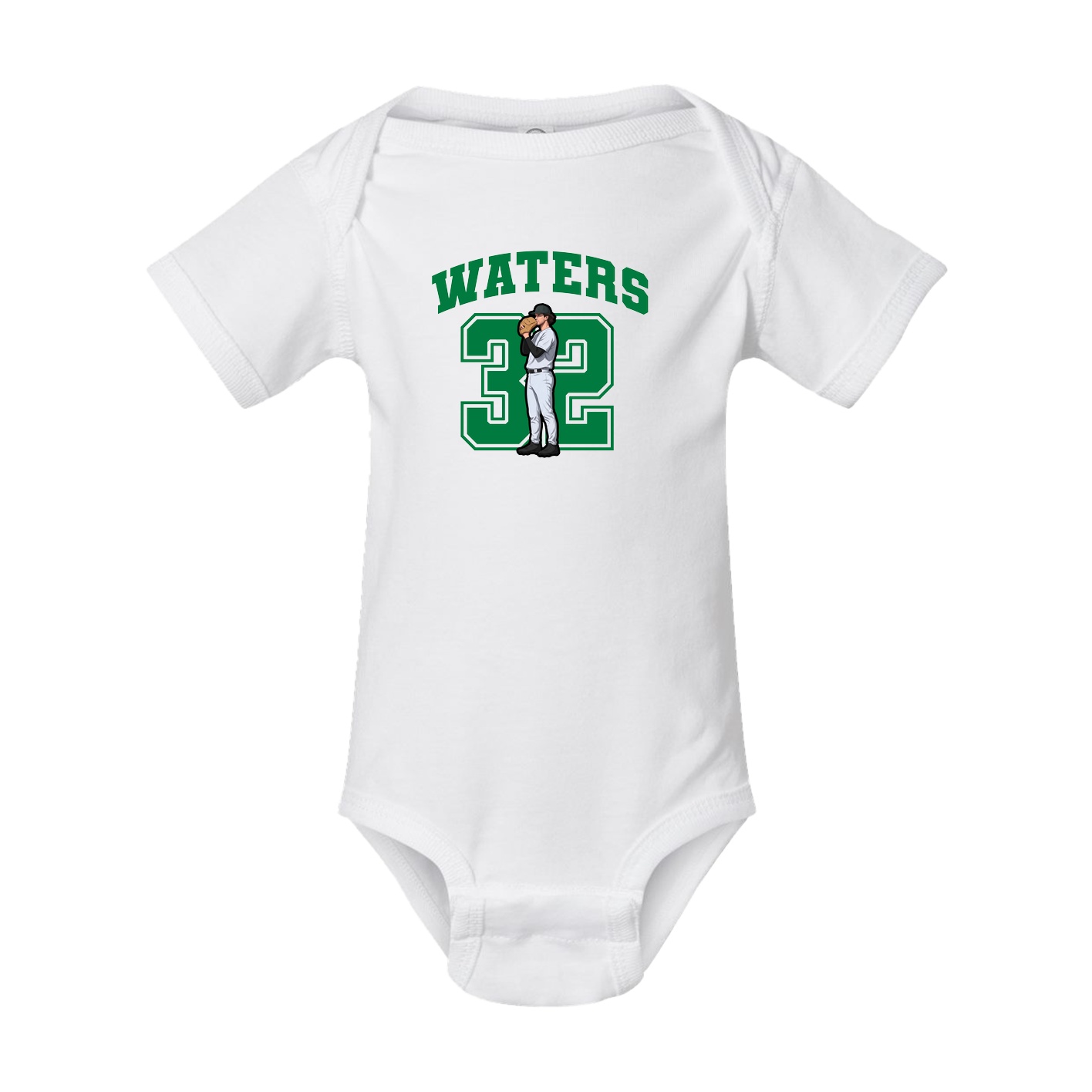 Baby Onesie — Number in White