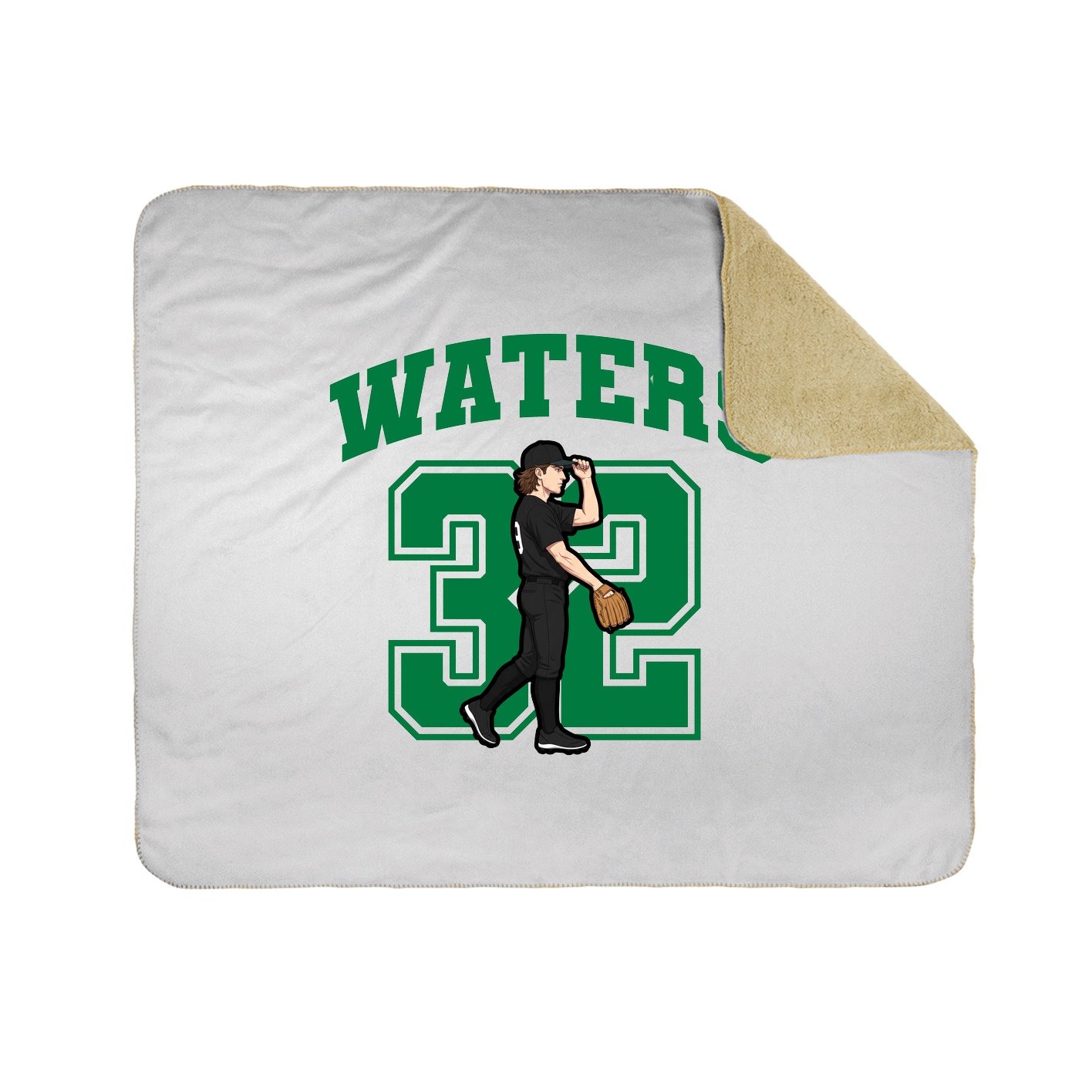 Throw Blanket — Number in White
