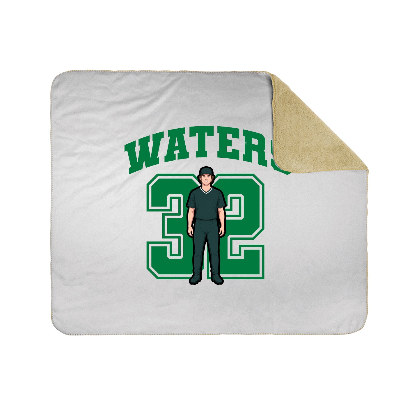 Throw Blanket — Number in White