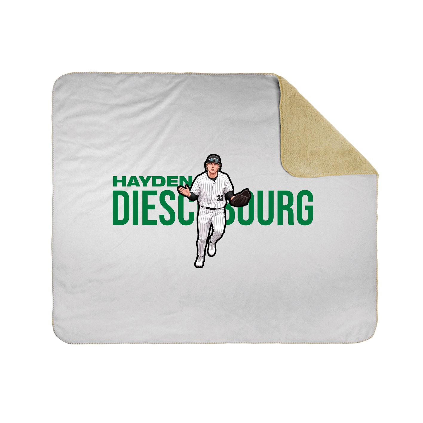 Throw Blanket — Player Name in White