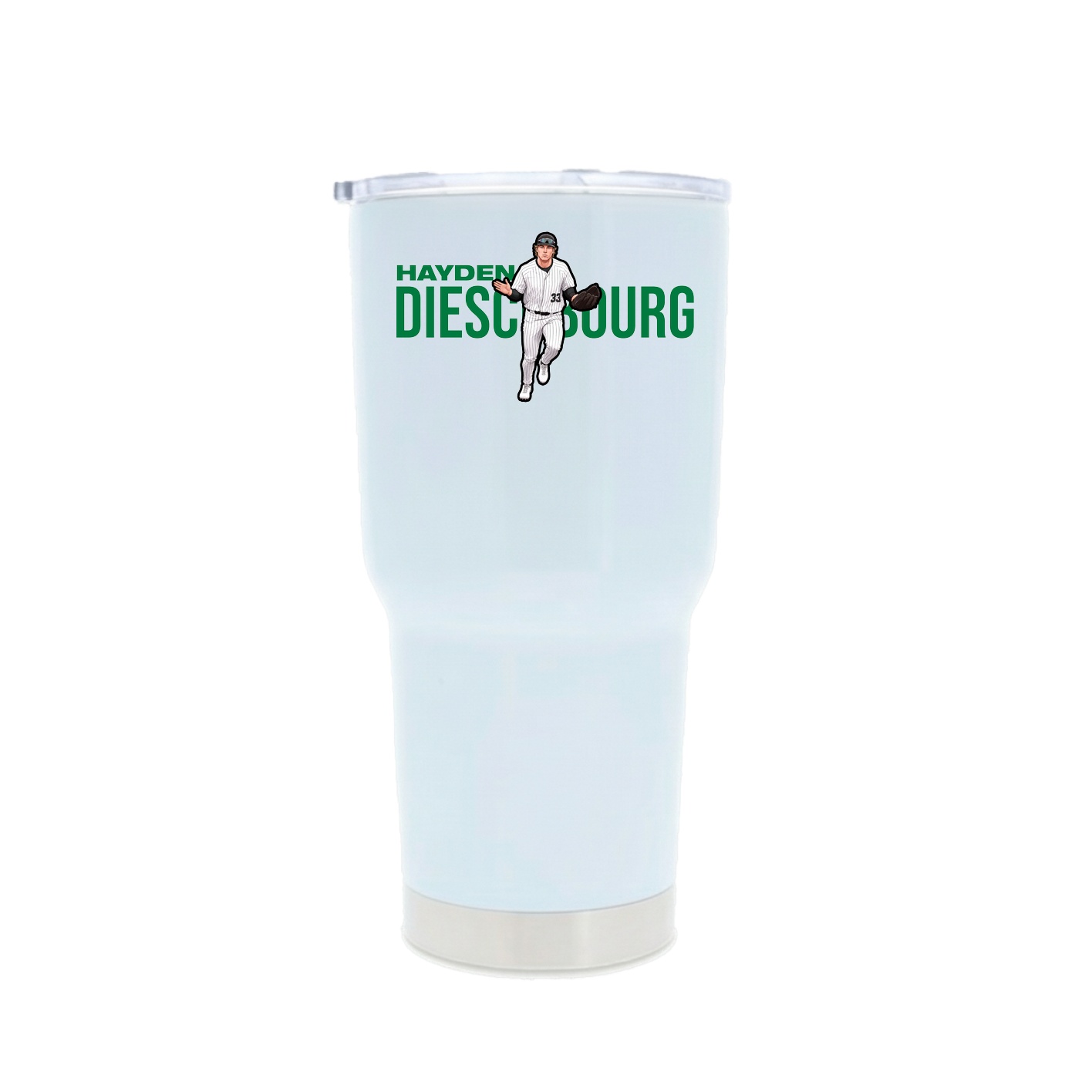30oz Stainless Steel Tumbler — Player Name in White