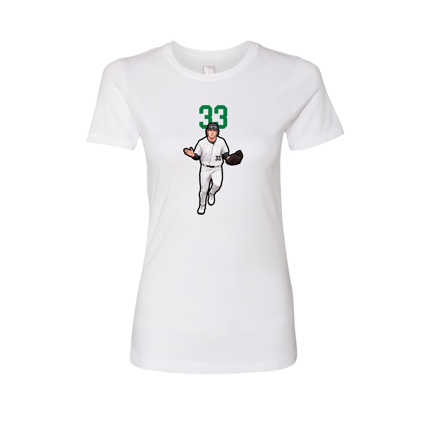 Fitted Women's Tee — Number Top in White
