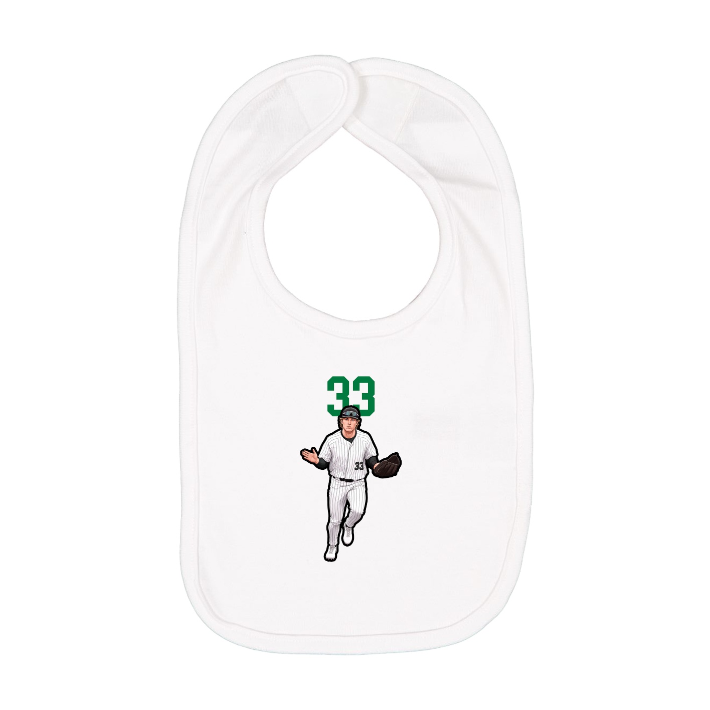 Infant Bib — Number Top in White