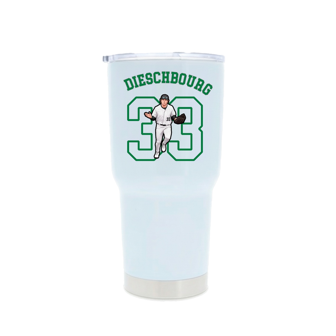 30oz Stainless Steel Tumbler — Shirsey Arch in White